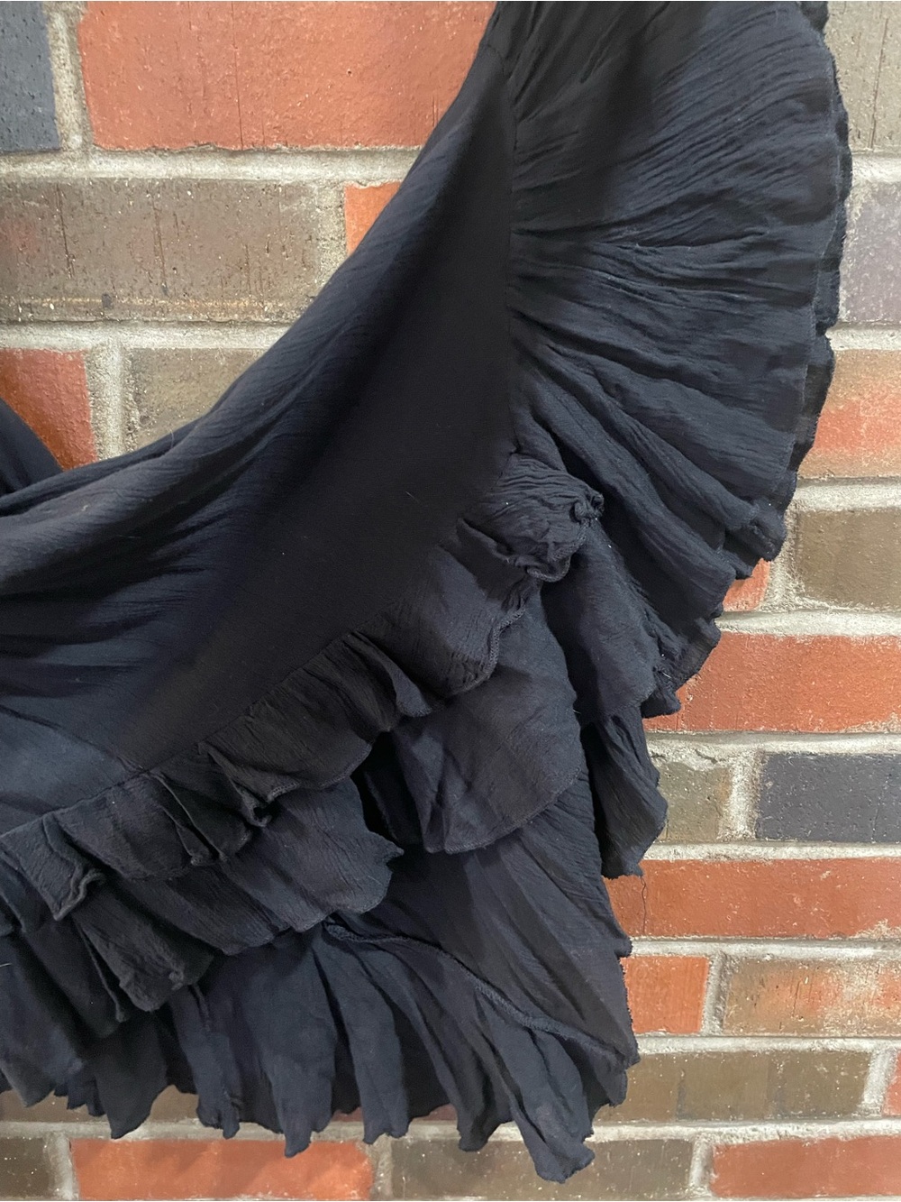 Free People Black Lace-Trim Mini Dress - Picture 4 of 6